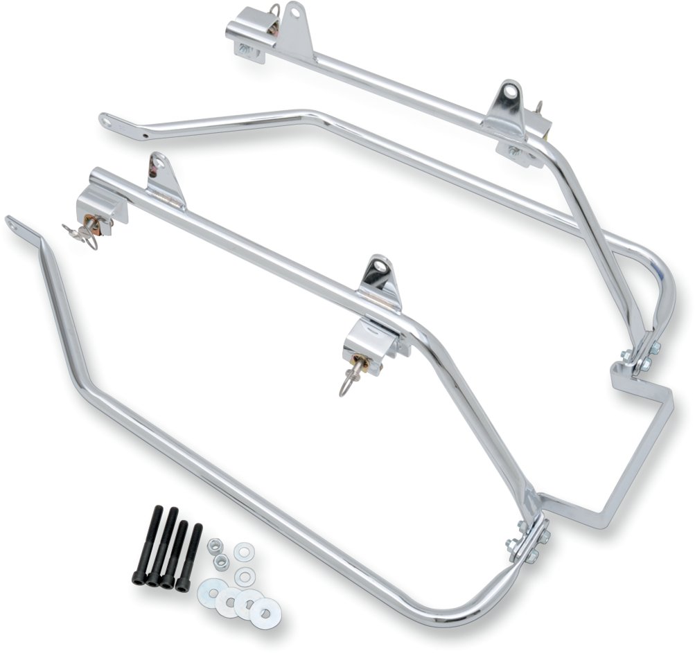 CYCLE VISIONS Saddlebag Mounts - Chrome - FLST '00-'07 CV-7205