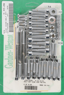 GARDNER-WESTCOTT Bolt Kit - Side Cover - Socket-Head - Chrome P-10-15-01