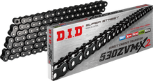 DID 530 ZVM-X2 - Drive Chain - 120 Links - Black 530ZVMX2B120