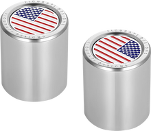 FIGURATI DESIGNS Docking Covers - American Flag - Short - Silver FD20-DC-2530-SS
