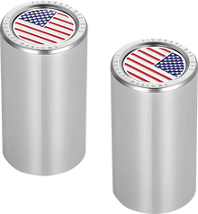 FIGURATI DESIGNS Docking Covers - American Flag - Long - Silver FD20-DC-2545-SS
