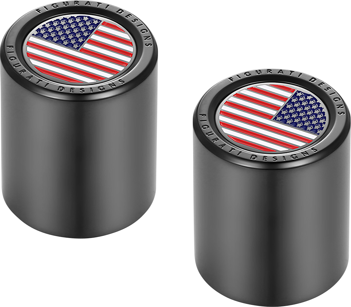 FIGURATI DESIGNS Docking Covers - American Flag - Black FD21-DC-2730-BK