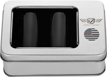 FIGURATI DESIGNS Docking Covers - American Flag - Red Line - Long - Black FD73-DC-2545-BK