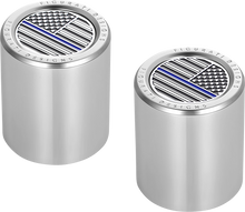 FIGURATI DESIGNS Docking Covers - American Flag - Contrast Cut - Silver FD70-DC-2730-SS