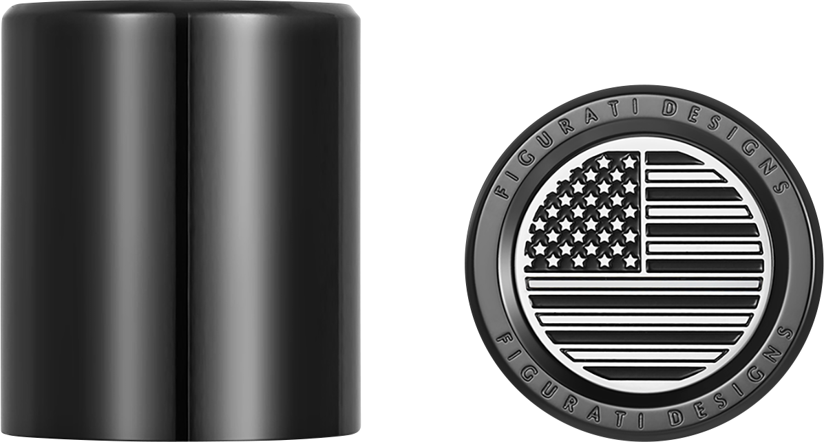FIGURATI DESIGNS Docking Covers - American Flag - Black FD26-DC-2730-BK