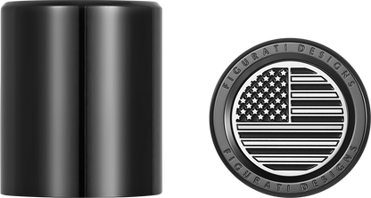 FIGURATI DESIGNS Docking Covers - American Flag - Black FD26-DC-2730-BK