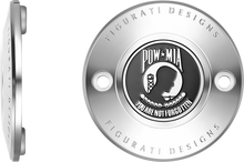 FIGURATI DESIGNS Timing Cover - 2 Hole - POW MIA - Stainless Steel FD50-TC-2H-SS