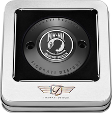 FIGURATI DESIGNS Timing Cover - 2 Hole - POW MIA - Black FD50-TC-2H-BLK