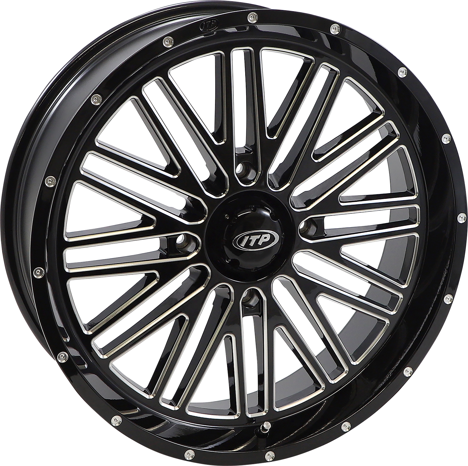 ITP Wheel - Momentum - Front/Rear - Black/Milled - 24x6.5 - 4/156 - 4+2.5 (+10 mm) 2422787731B