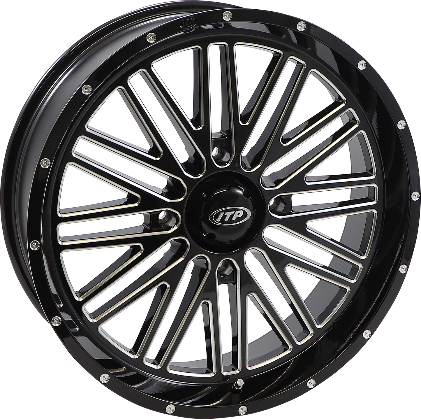 ITP Wheel - Momentum - Front/Rear - Black/Milled - 22x6.5 - 4/156 - 4+2.5 (+10 mm) 2222785731B