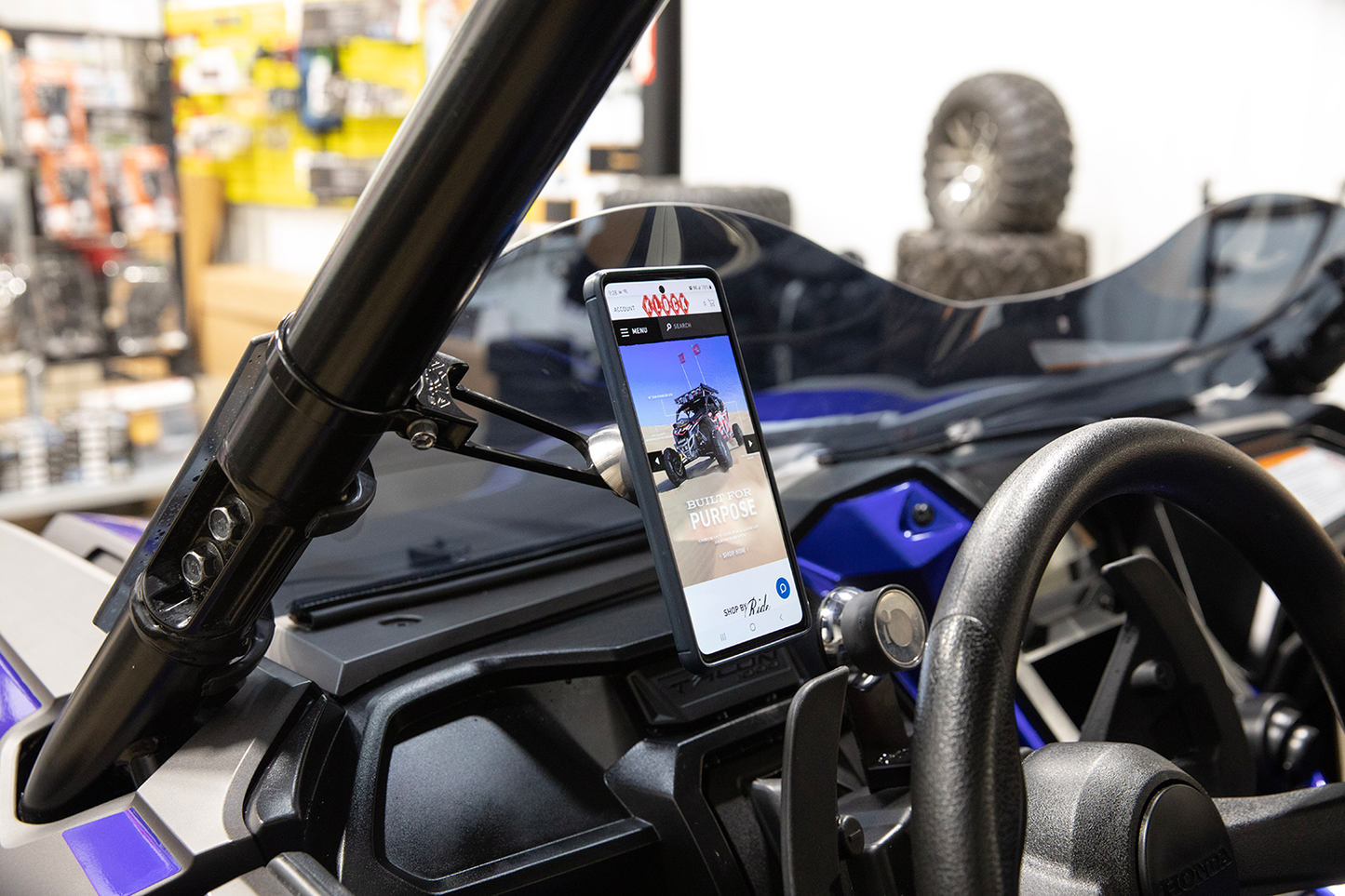 KLOCK WERKS Roll Cage Phone Mount - Offset - 2" KWD-05-0532