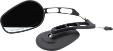 RIVCO PRODUCTS Mirror - Thru-Mount - Side View - Oval - Black MV307