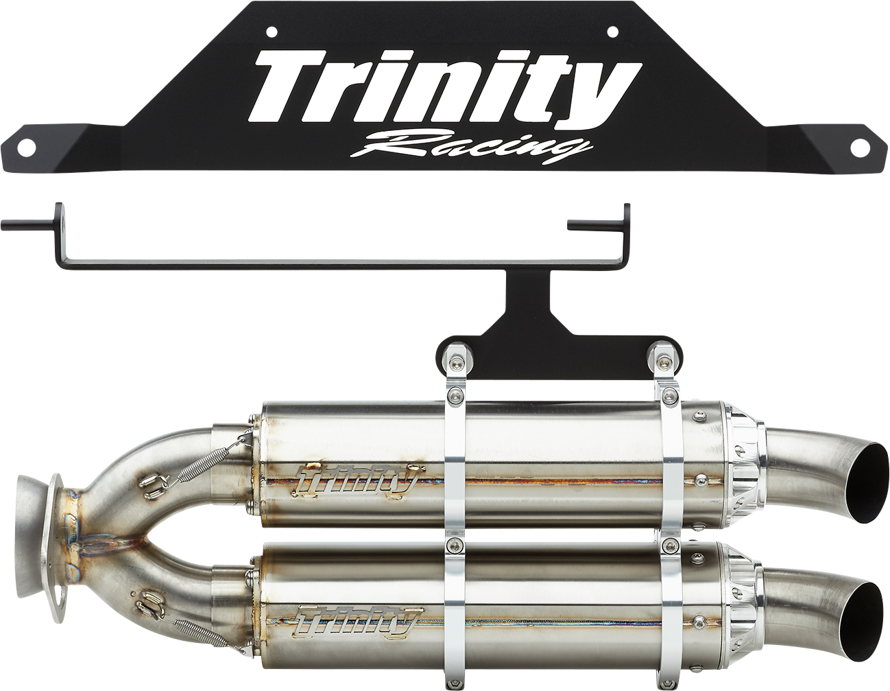 TRINITY RACING Slip-On Muffler - Stainless Steel TR-4182S
