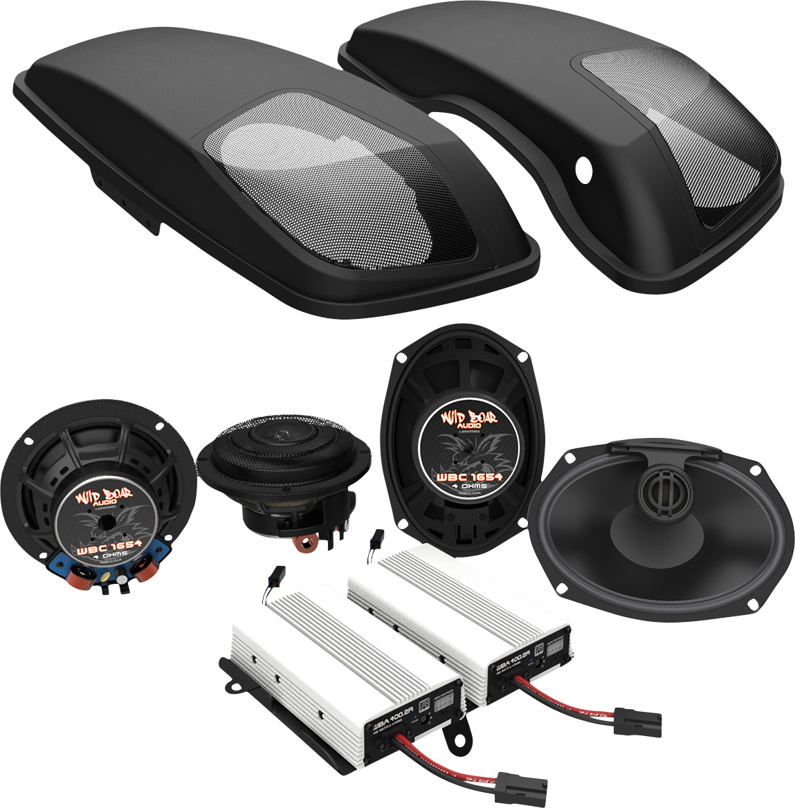 WILD BOAR AUDIO Speaker/Amplifier Lid Kit - FLHT WBA 800.4SG KIT