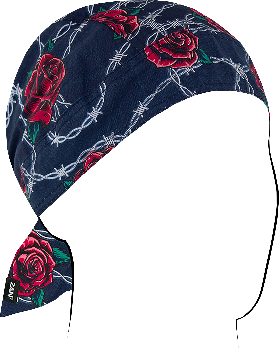 ZAN HEADGEAR Flydanna® Cotton Headwrap - Barbed Wire Roses Z604