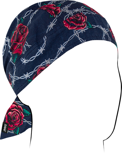 ZAN HEADGEAR Flydanna® Cotton Headwrap - Barbed Wire Roses Z604