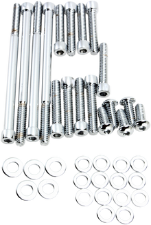 GARDNER-WESTCOTT Bolt Kit - Primary/Derby Cover - Socket-Head - Chrome P-10-48-08