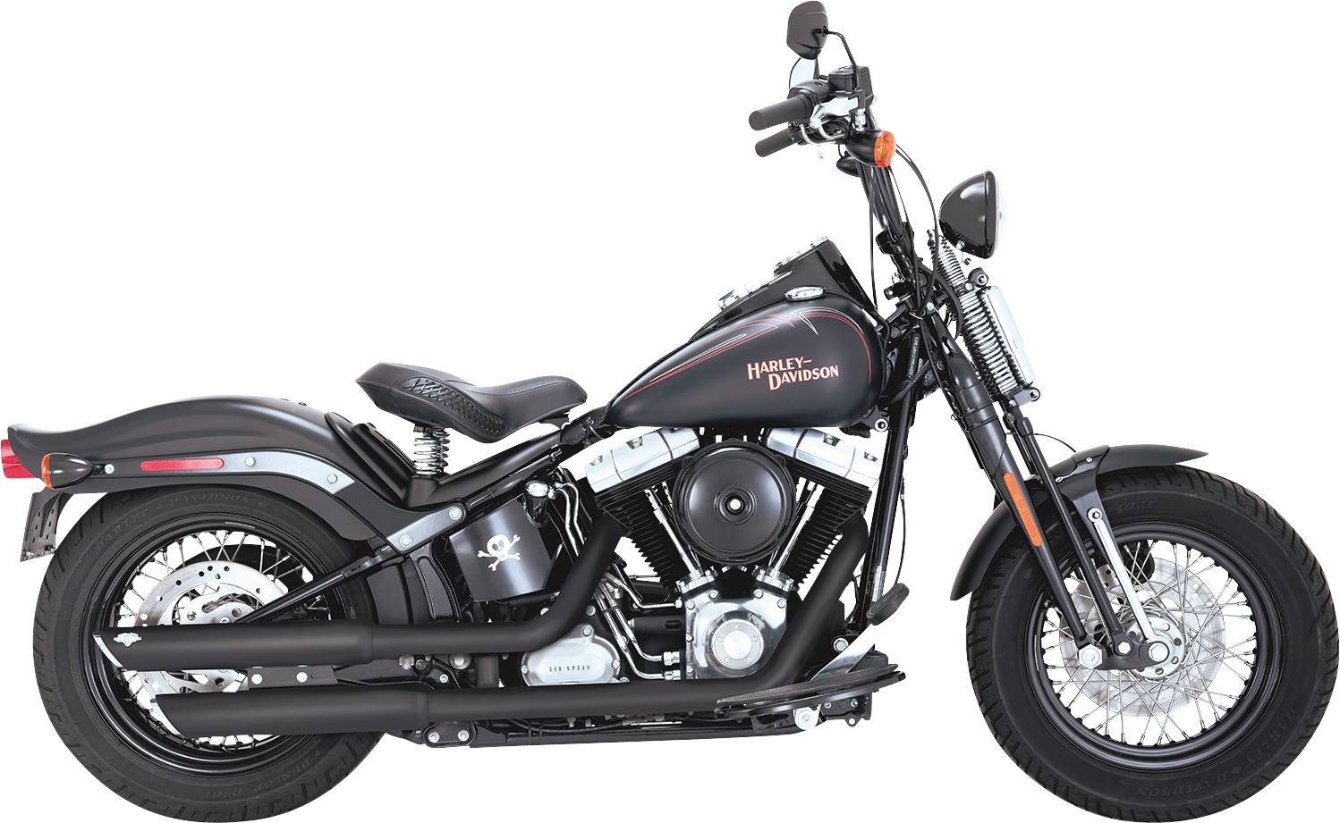 VANCE & HINES 3" Twin Slash Slip-On Mufflers - Black 46341