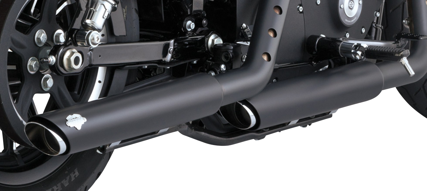 VANCE & HINES 3" Twin Slash Slip-On Mufflers - Black 46361