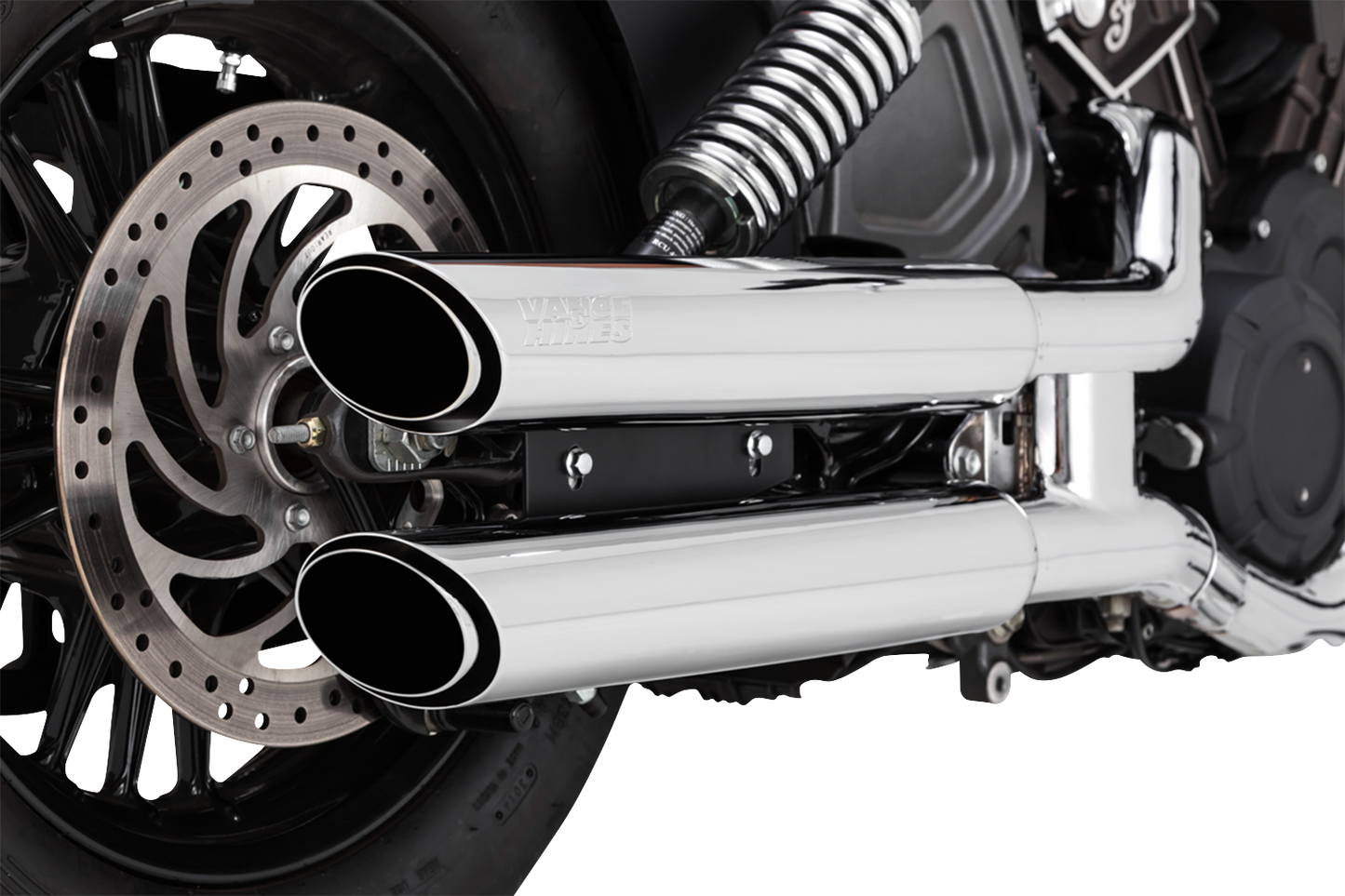 VANCE & HINES 3" Twin Slash Slip-On Mufflers - Chrome 18323