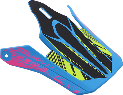 Z1R Youth F.I. Visor Kit - Fractal - Matte Blue/Hi-Viz 0132-1582