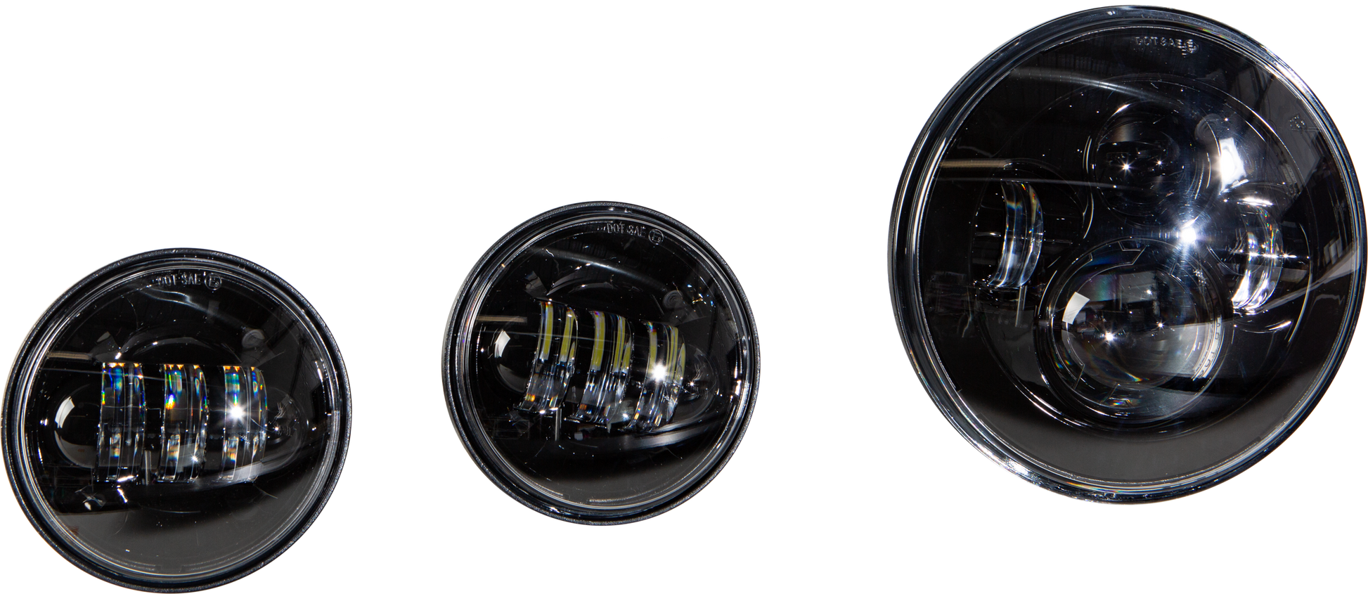 Led Headlight/Passing Lamp Set Black