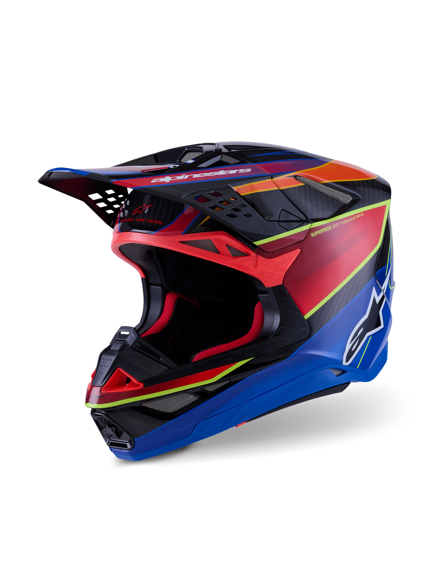 Supertech S M10 Era Helmet Blu/Rd/Ylw Fluo Glossy Sm