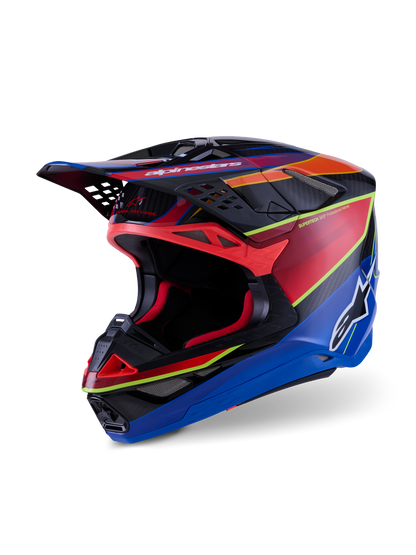 Supertech S M10 Era Helmet Blu/Rd/Ylw Fluo Glossy Sm