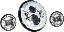 7" Led Hdlgt W/ Pass Lamps Chr Indian