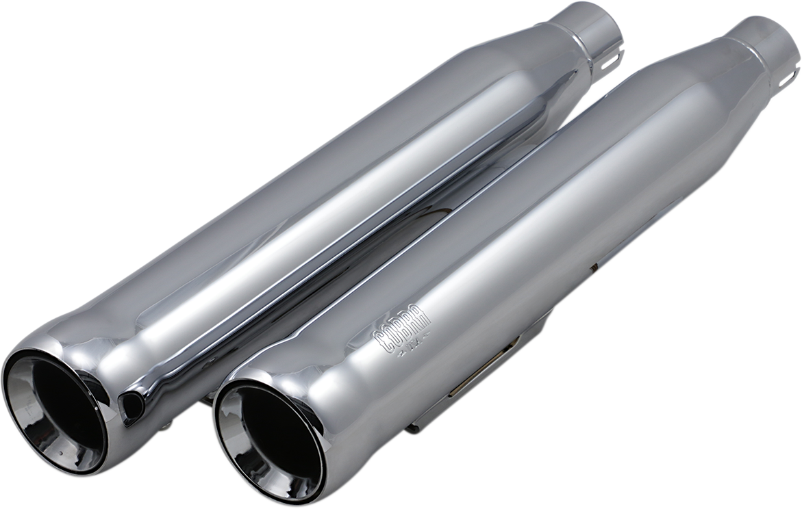 COBRA 3" Neighbor Hater Mufflers for '91-'17 Dyna - Chrome 6045