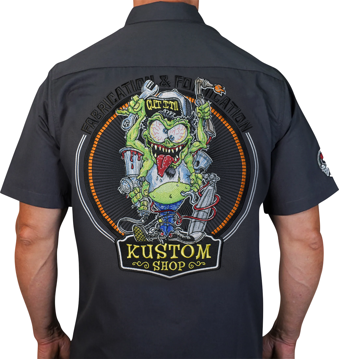 LETHAL THREAT Fabrication Monster Shop Shirt - Gray - 2XL FE50220XXL