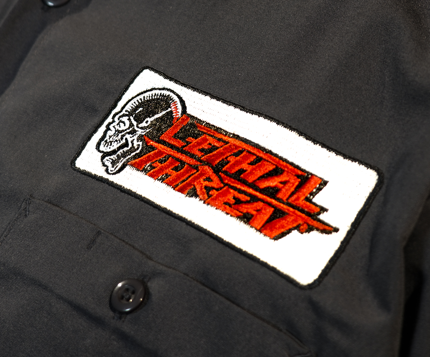 LETHAL THREAT Motorhead Garage Shop Shirt - Gray - Large DG60177L