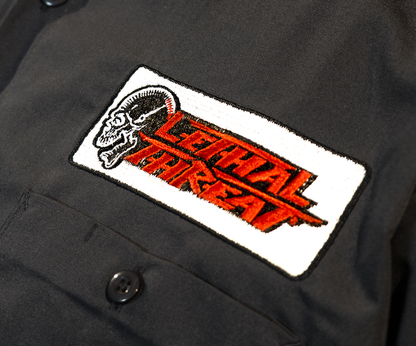 LETHAL THREAT Motorhead Garage Shop Shirt - Gray - Large DG60177L