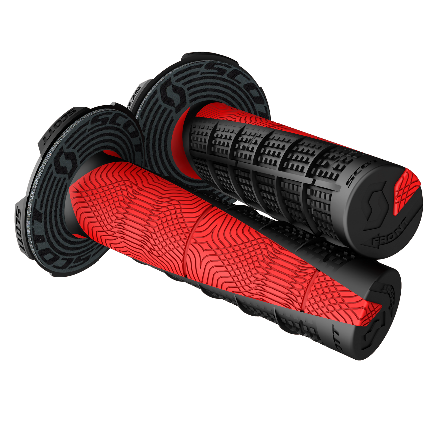 SCOTT Deuce Grips with Donut - Black/Red 219627-4948