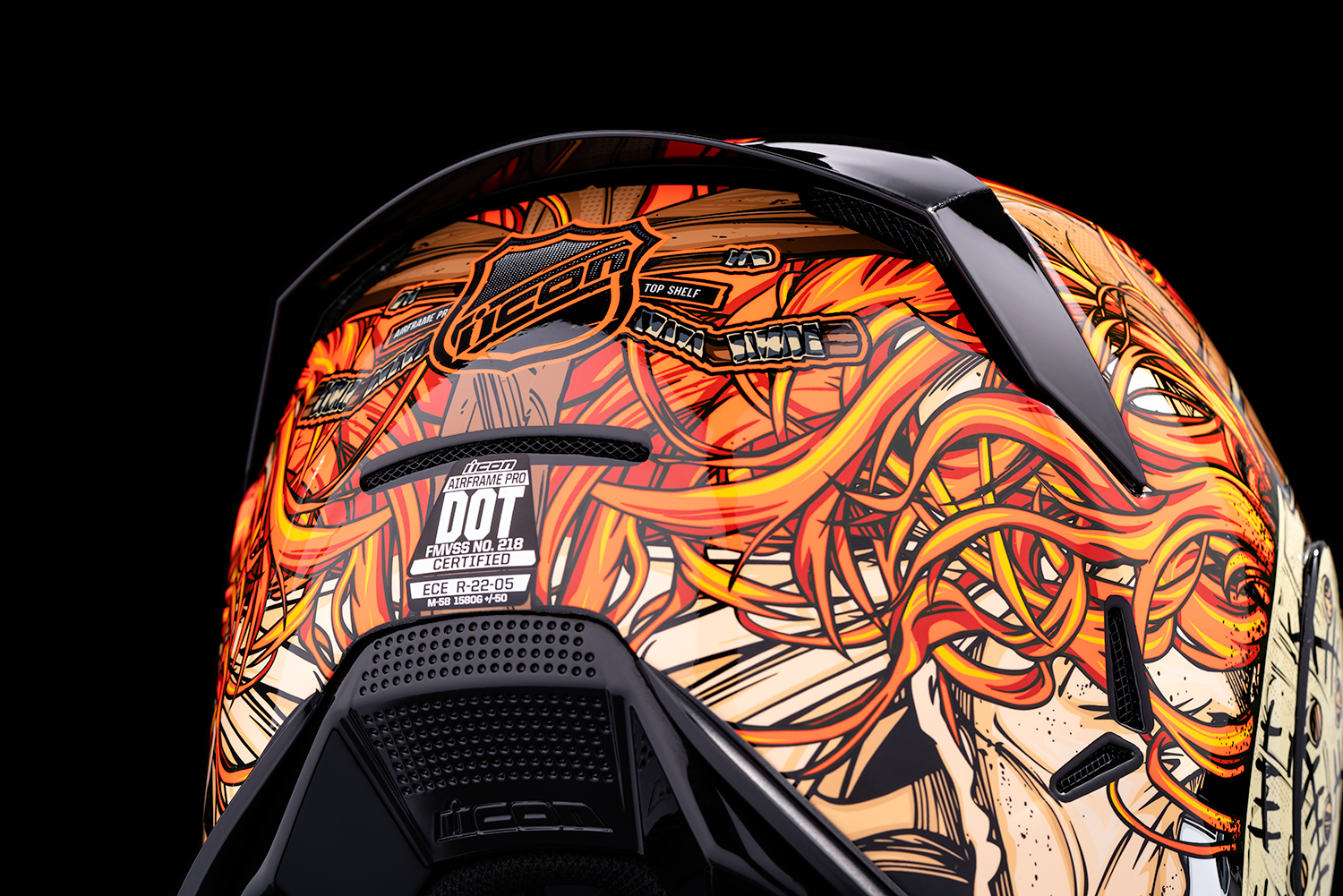 ICON Airframe Pro™ Helmet - Topshelf - Red - XS 0101-15071