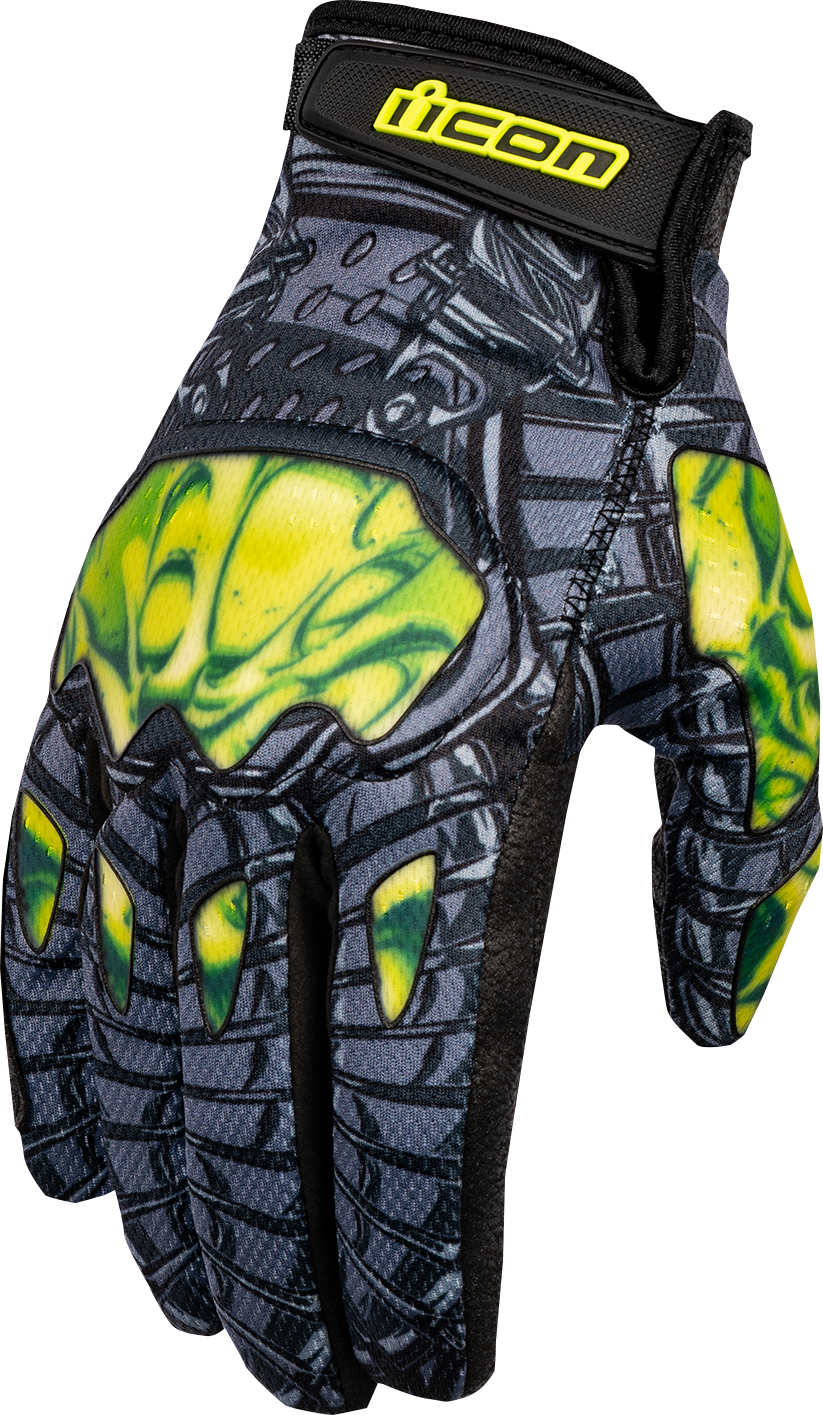 ICON Hooligan Outbreak™ Gloves - Green - 3XL 3301-4658