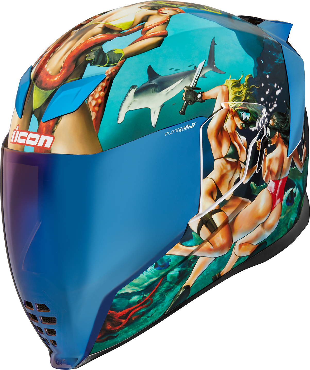 ICON Airflite™ Helmet - Pleasuredome 4 - Blue - Medium 0101-15002
