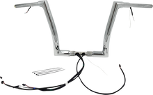 FAT BAGGERS INC. EZ Install Wired 1-1/2" Flat Top Handlebar Kit - 12" - Chrome 601312