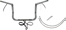 FAT BAGGERS INC. EZ Install Wired 1-1/4" Flat Top Handlebar Kit - 12" - Chrome 701212