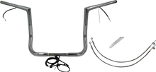 FAT BAGGERS INC. EZ Install Wired 1-1/4" Flat Top Handlebar Kit - 14" - Chrome 701214