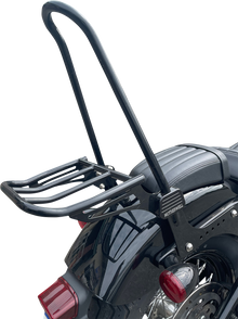 MOTHERWELL Luggage Rack For Tall Sissy Bar - Gloss Black MWL-159-GB