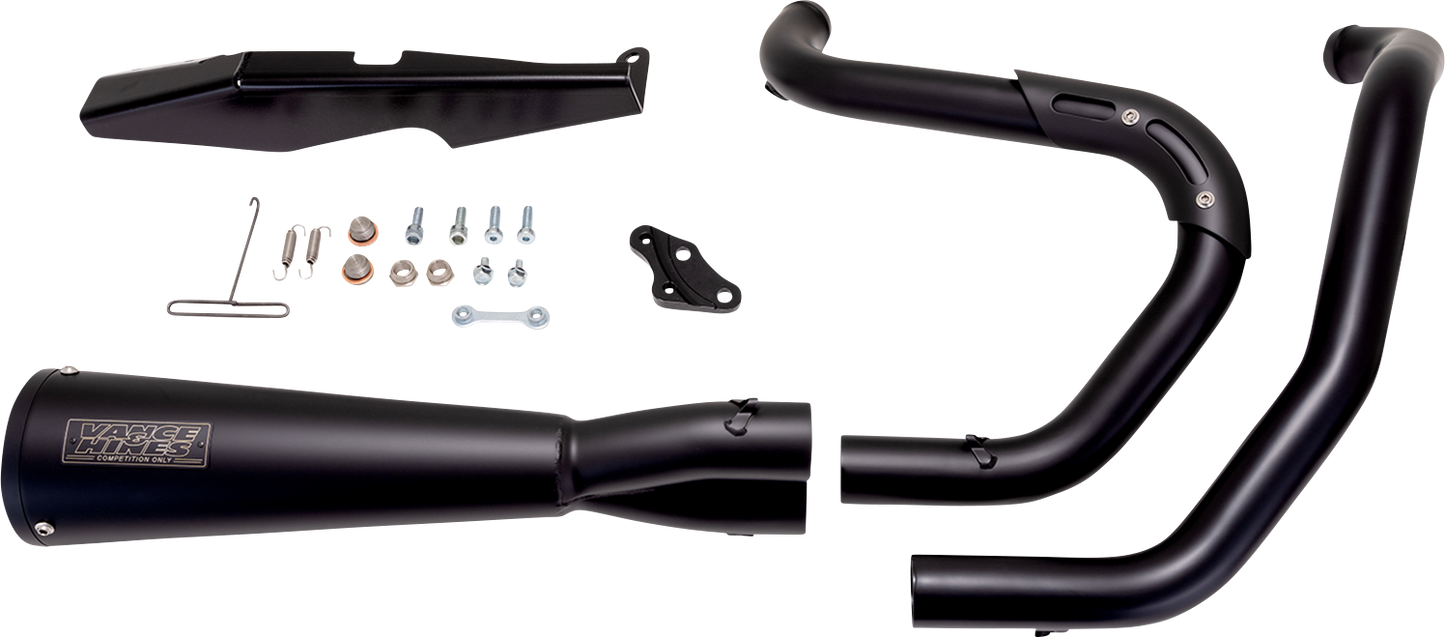 VANCE & HINES Upsweep 2-into-1 Exhaust System - Stainless Steel - Black 47627
