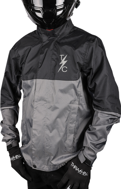 THRASHIN SUPPLY CO. Mission WP Rain Jacket - Black/Gray - 2XL TMJ-11-12