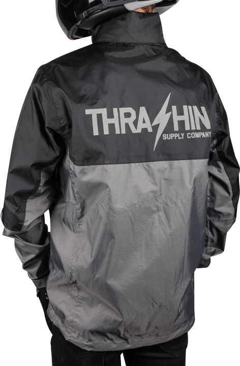 THRASHIN SUPPLY CO. Mission WP Rain Jacket - Black/Gray - 2XL TMJ-11-12