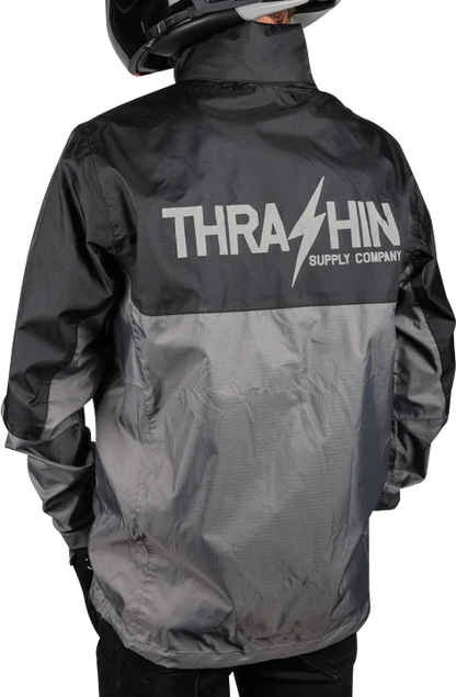 THRASHIN SUPPLY CO. Mission WP Rain Jacket - Black/Gray - XL TMJ-11-11