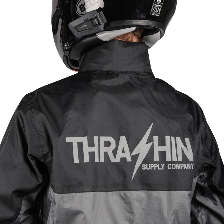 THRASHIN SUPPLY CO. Mission WP Rain Jacket - Black/Gray - 2XL TMJ-11-12