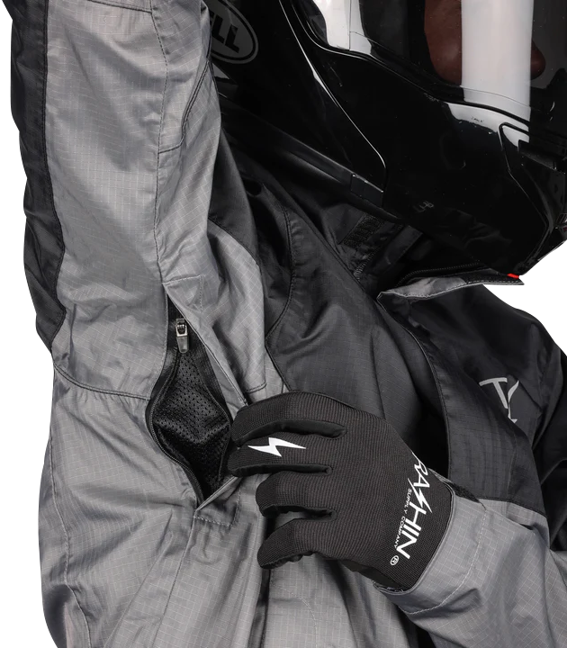 THRASHIN SUPPLY CO. Mission WP Rain Jacket - Black/Gray - 2XL TMJ-11-12