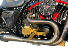 HAWG HALTERS Mid Control Conversion Kit - Gold - Knurled Pegs - FLH/FLT MCK-FH16GS-FK