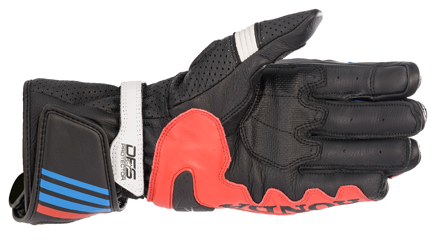 ALPINESTARS Honda GP Plus R v2 Gloves - Black/Bright Red/Blue - 3XL 3556321-1317-3X