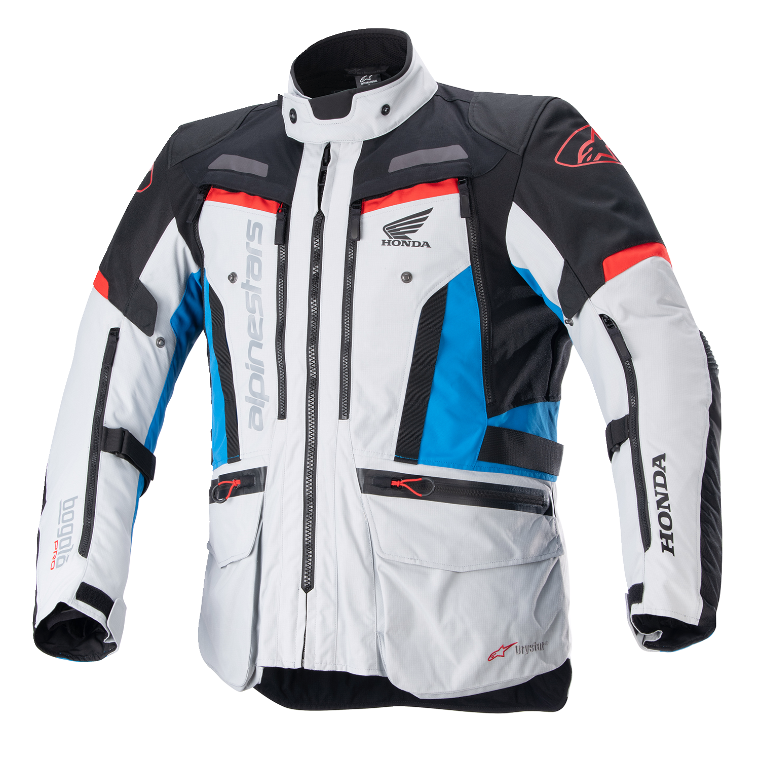 ALPINESTARS Honda Bogotà Pro Drystar® Jacket - Gray/Black/Red/Blue - 4XL 3206723-9173-4X